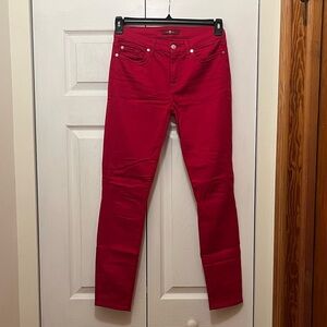 7 For All Mankind Bright Red Denim